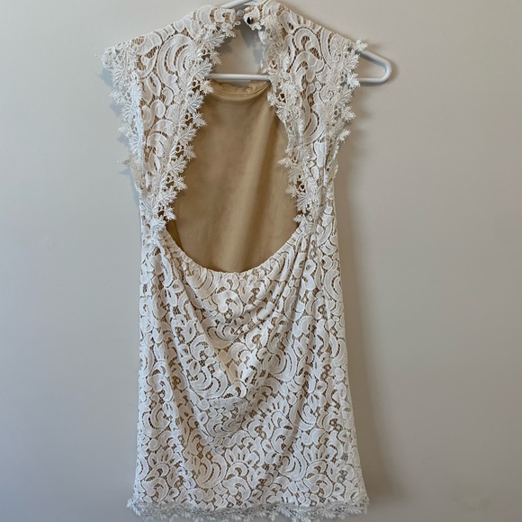Francescas White Lacey Mini Dress - Picture 5 of 5